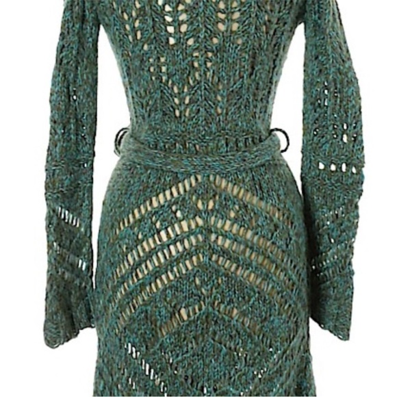 Free People Teal Long Knit Cardigan - Picture 9 of 9